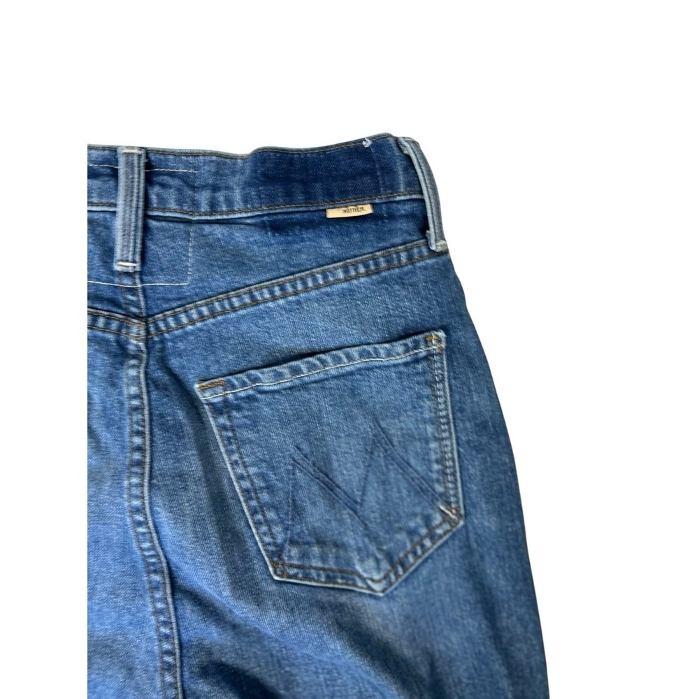 MOTHER Superior Jeans High Waisted Raw Fray Hem Study Hover 25 X 27 - Picture 14 of 15